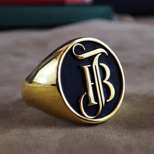 Custom Monogram Signet Ring