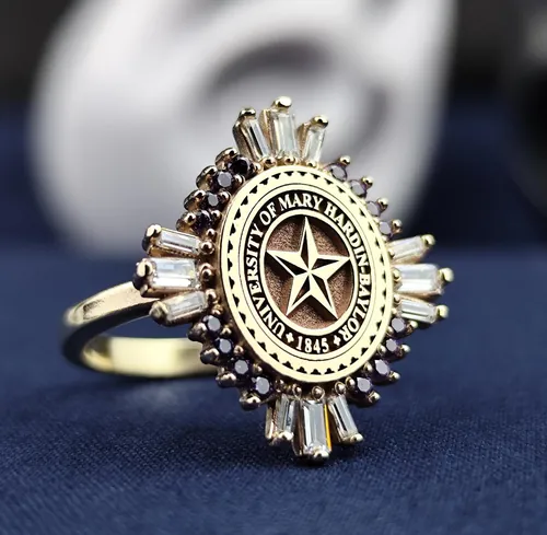 Baguette Stone University Ring