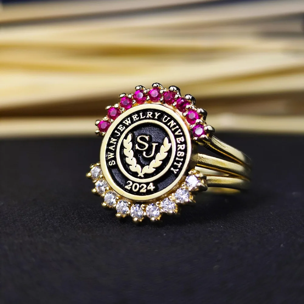 Gold Plated University Ring, Custom