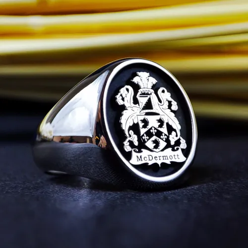 Custom Engraved Family Crest Ring