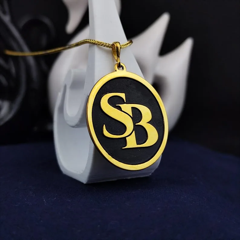 Personalized Initial Necklace: Gold Plated Monogram Pendant