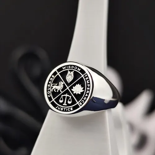 Handcrafted Wisdom Ring - Personalized Engraved Jewelry