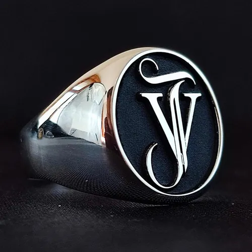 Oval Monogram Signet Ring