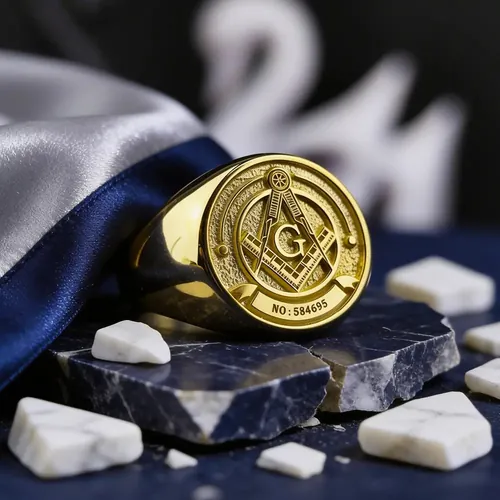 Luxurious Gold Masonic Ring