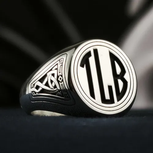 Celtic Knot Monogram Signet Ring